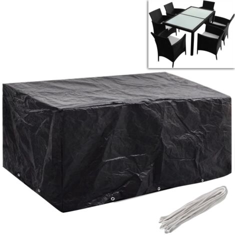 INLIFE Housses de salon de jardin 2 pcs Rotin 10 œillets 240x140 cm