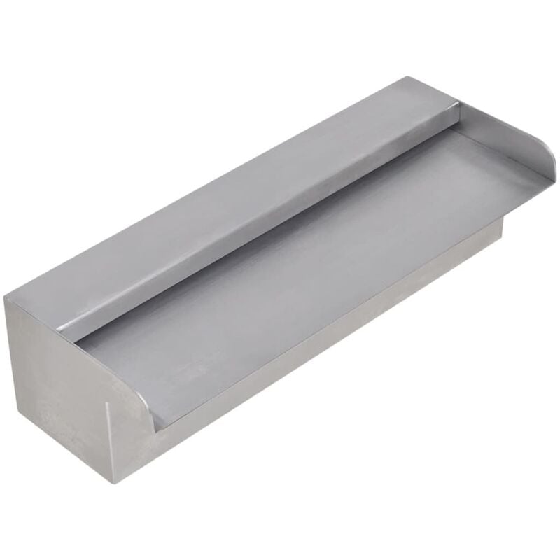 INLIFE Lame d'eau rectangulaire 30 cm Acier inoxydable pour piscine