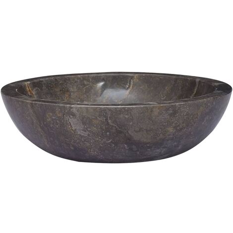 INLIFE Lavabo Gris Ø40x12 cm Marbre