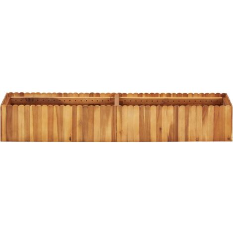 INLIFE Lit surélevé de jardin 150x30x25 cm Bois massif d'acacia