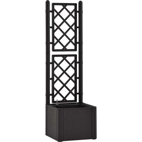 INLIFE Lit surélevé de jardin treillis système d'arrosage Anthracite