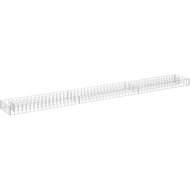 Inlife - Lit surélevé à gabion Acier galvanisé 270x30x10 cm