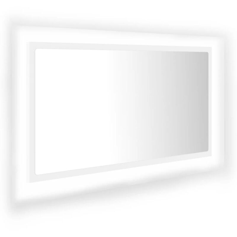 Inlife - Miroir à led de salle de bain Blanc 80x8,5x37 cm Aggloméré