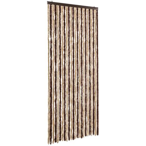 INLIFE Moustiquaire Beige et marron clair 100x220 cm Chenille