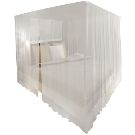 INLIFE Moustiquaire de lit carré 3 ouvertures 2 pcs