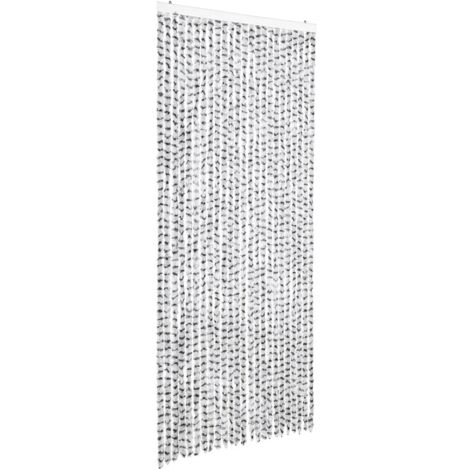 INLIFE Moustiquaire Gris clair et gris foncé 100x220 cm Chenille
