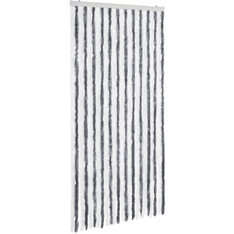 INLIFE Moustiquaire Gris et blanc 100x220 cm Chenille