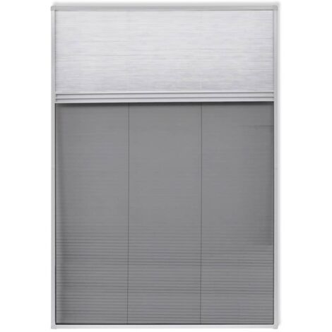INLIFE Moustiquaire plissée pour fenêtre 160 x 80 cm avec store occultant
