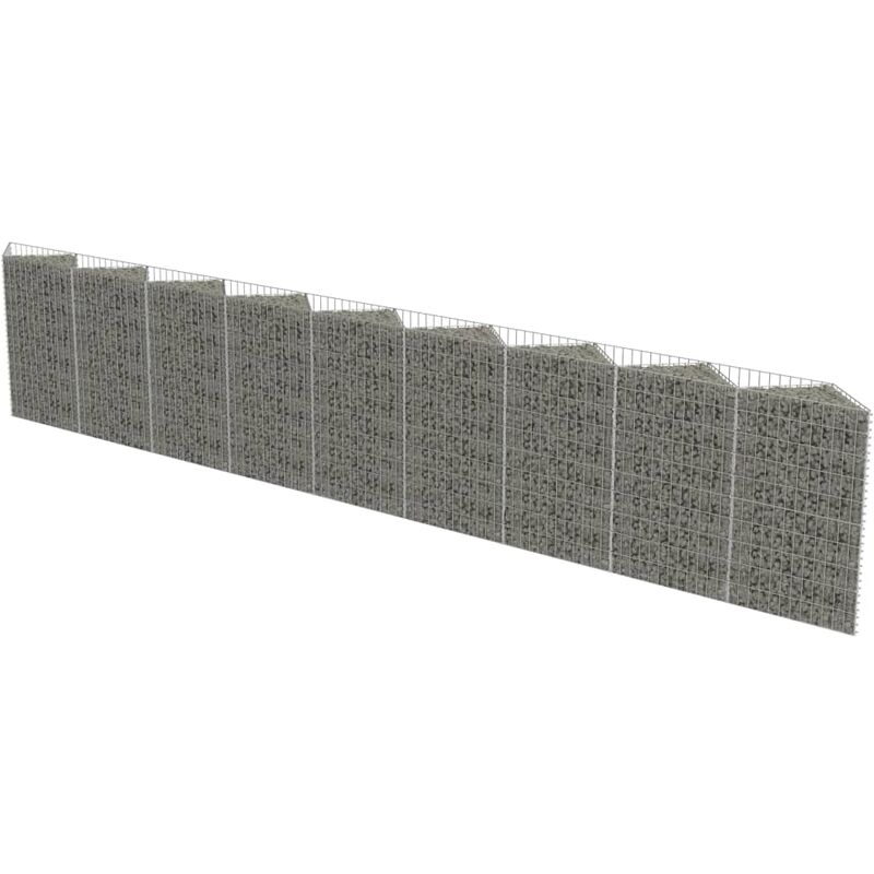 Mur de gabion Acier galvanisé 630 x 30 x 100 cm - Inlife
