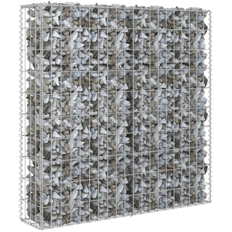 Inlife - Mur à gabion avec couvercles Acier galvanisé 80x20x100 cm