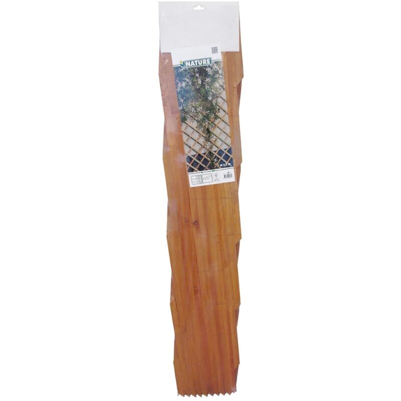 Inlife - Nature Palissade de jardin 100 x 200 cm Bois Naturel