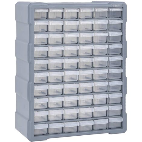 INLIFE Organisateur multi-tiroirs avec 60 tiroirs 38x16x47,5 cm