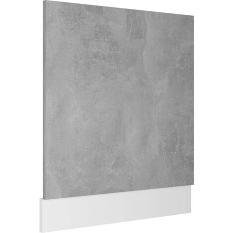 INLIFE Panneau de lave-vaisselle Gris béton 59,5x3x67 cm Aggloméré