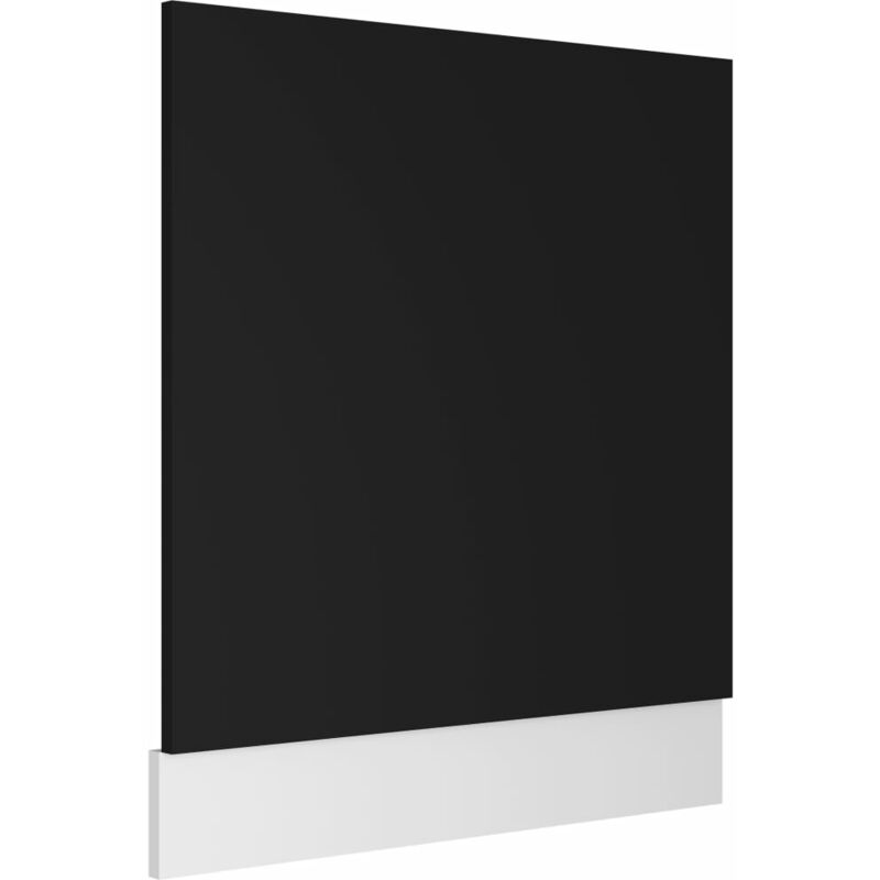 Panneau de lave-vaisselle Noir 59,5x3x67 cm Aggloméré - Inlife