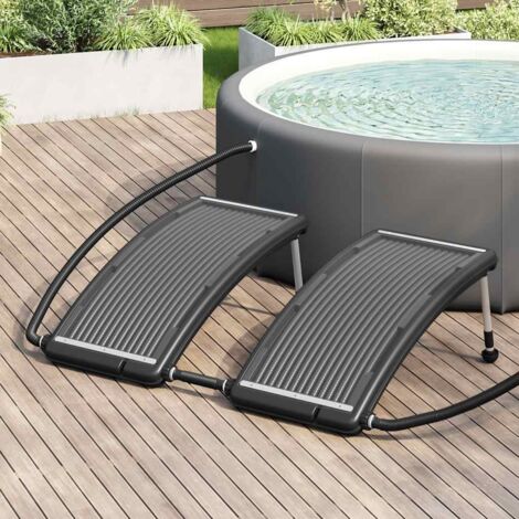INLIFE Panneaux de chauffage solaire de piscine courbés 2 pcs 110x65cm