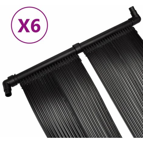INLIFE Panneaux solaires de chauffage de piscine 6 pcs 80x620 cm