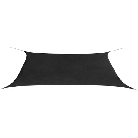 INLIFE Parasol en tissu Oxford rectangulaire anthracite 4x6 m
