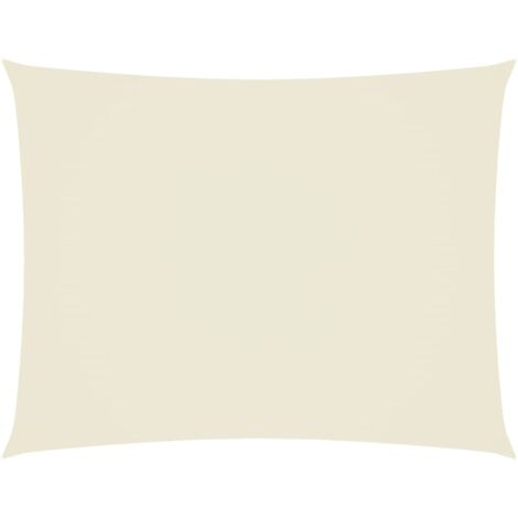 INLIFE Parasol en tissu Oxford rectangulaire crème 4x6 m