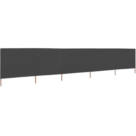 INLIFE Paravent 5 panneaux Tissu 600 x 120 cm Anthracite