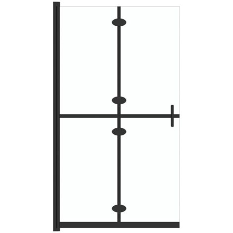 INLIFE Paroi de douche pliable Verre ESG transparent 90x190 cm