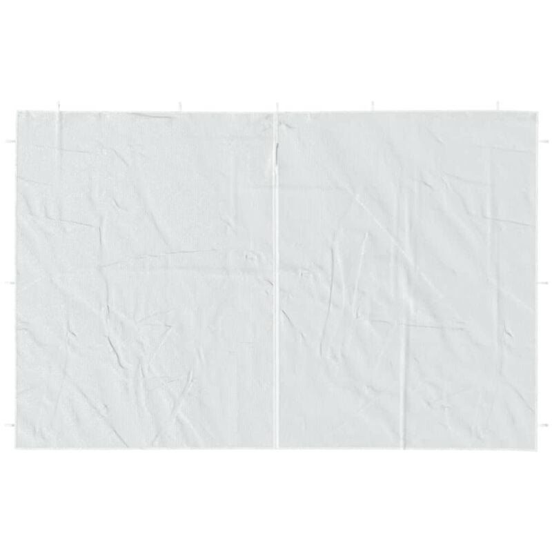 Parois de tente de réception 2 pcs et fermeture éclair pe Blanc - Inlife
