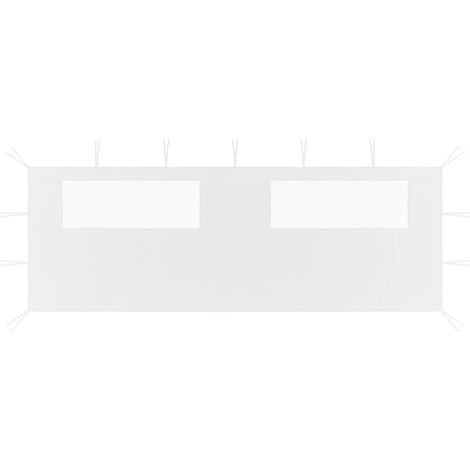 INLIFE Paroi latérale de belvédère avec fenêtres 6x2 m Blanc