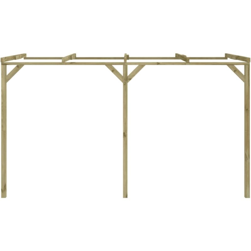 Pergola à appentis 2 x 4 x 2,2 m Bois - Inlife