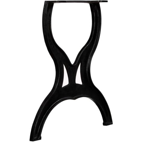 INLIFE Pied de table de salle à manger 2 pcs Cadre en X Fonte