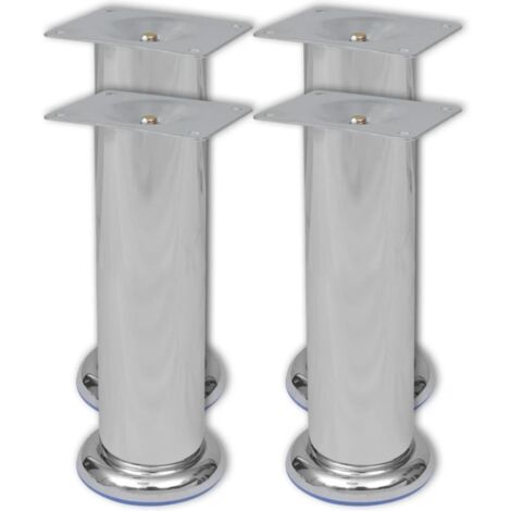 INLIFE Pieds ronds de canapé 8 pcs Chrome 180 mm