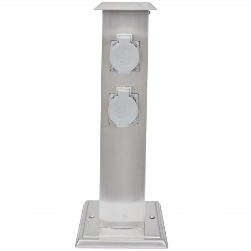 Inlife - Pilier de prise de jardin Acier inoxydable