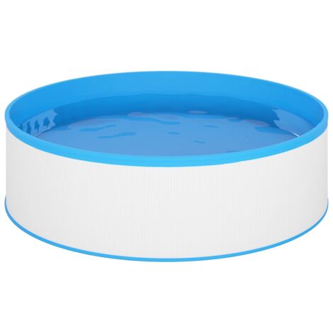 INLIFE Piscine avec écumoire suspendue et pompe 350x90 cm Blanc