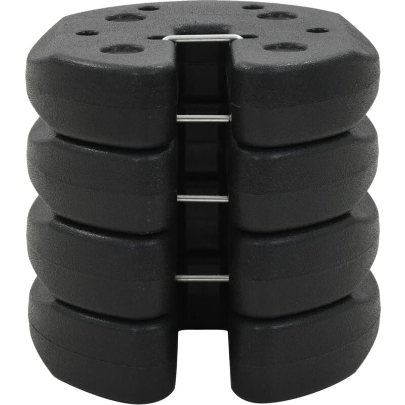 Poids pour belvédère 4 pcs Noir 220 x 30 mm Béton - Inlife