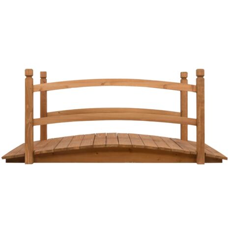 INLIFE Pont de jardin 140x60x60 cm Bois de sapin massif