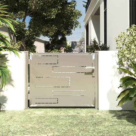 INLIFE Portail de jardin 100x75 cm Acier inoxydable