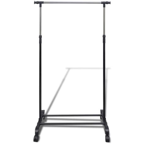 INLIFE Porte-manteaux réglables 2 pcs 1 rail d'accrochage