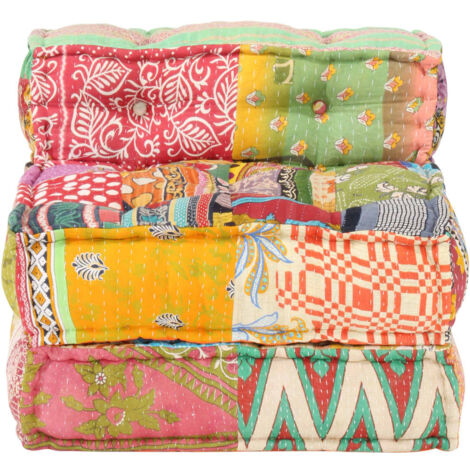 INLIFE Pouf modulaire Patchwork Tissu