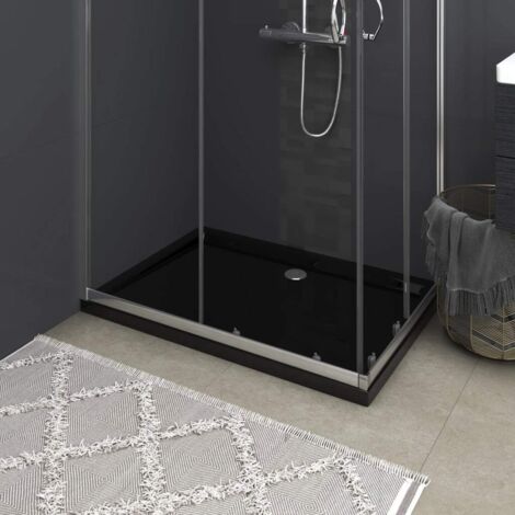 INLIFE Receveur de douche rectangulaire ABS Noir 80x110 cm