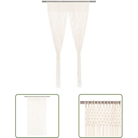 INLIFE Rideau en macramé 140x240 cm Coton