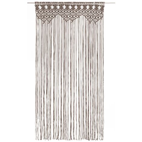 INLIFE Rideau en macramé Taupe 140x240 cm Coton