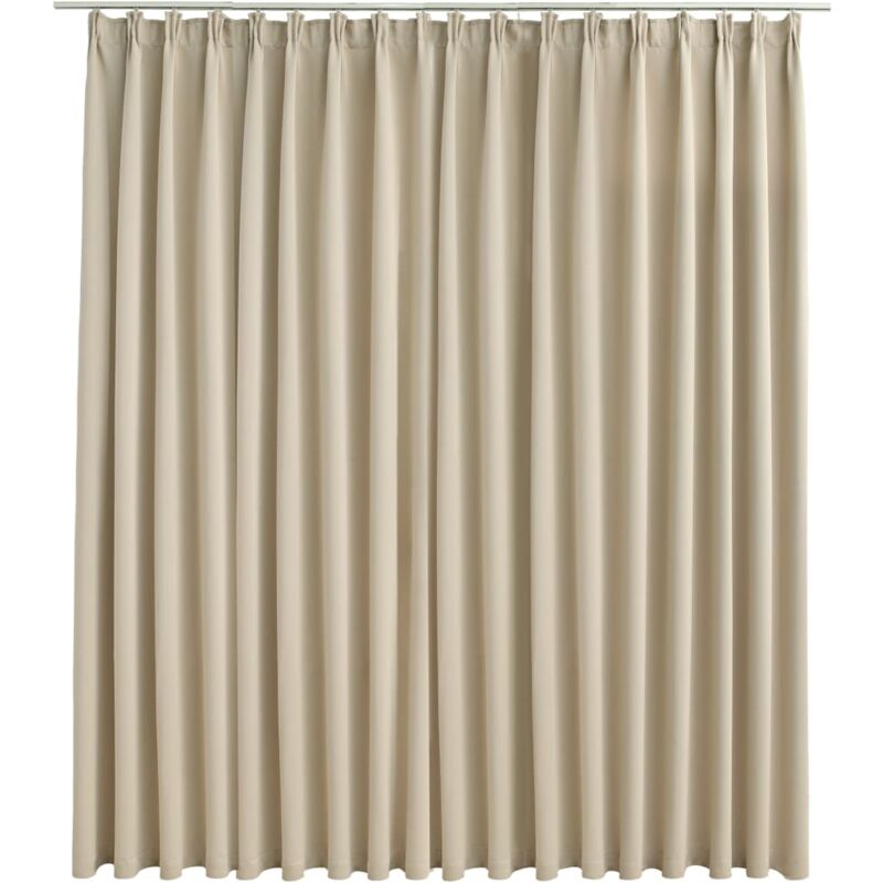 Inlife - Rideau occultant Isolant Thermiques avec crochets Beige 290x245 cm