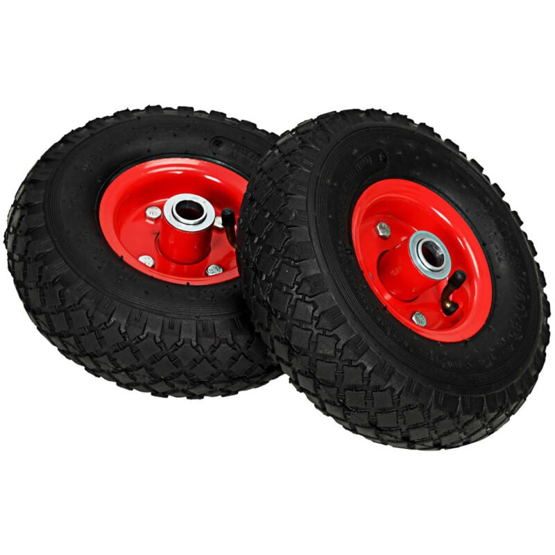 Inlife - Roues de diable 2 pcs Caoutchouc 3.00-4 (245x82)