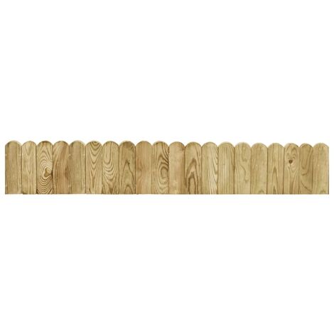 INLIFE Rouleau de bordure Vert 120 cm Bois de pin imprégné
