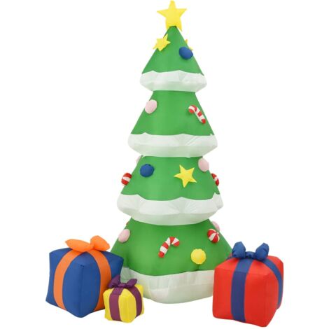 INLIFE Sapin de Noël gonflable avec LED Int/Ext 240 cm