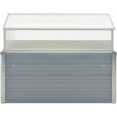 INLIFE Serre 100 x 100 x 85 cm Grise Acier galvanisé