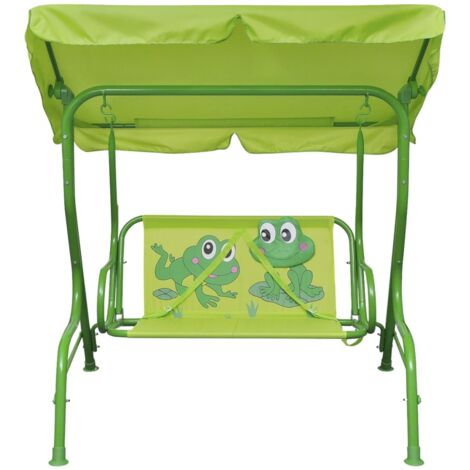 INLIFE Siège balançoire pour enfants vert