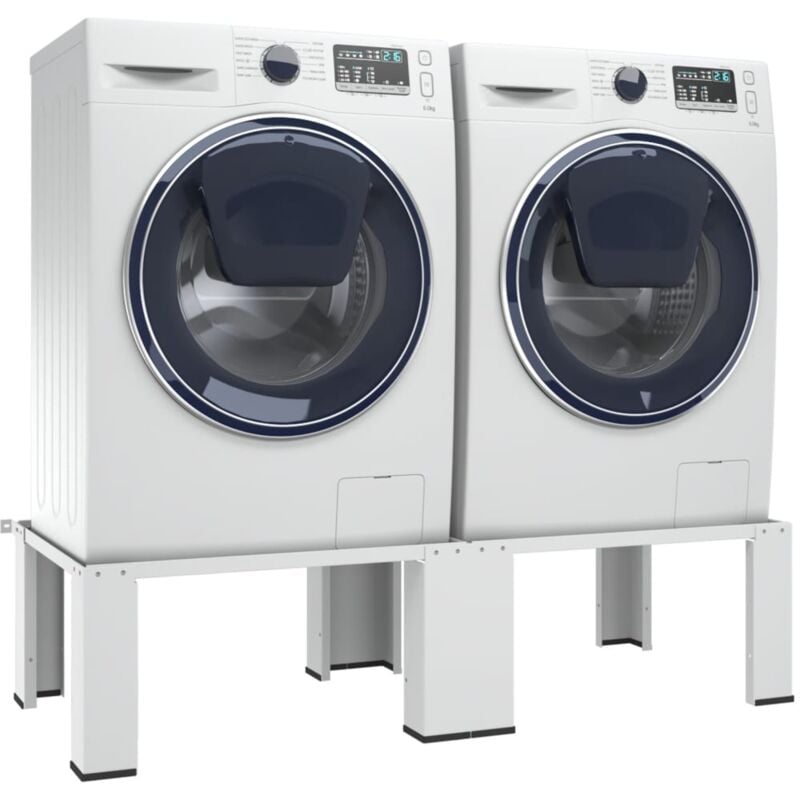 Inlife - Socle double pour lave-linge et sèche-linge Blanc