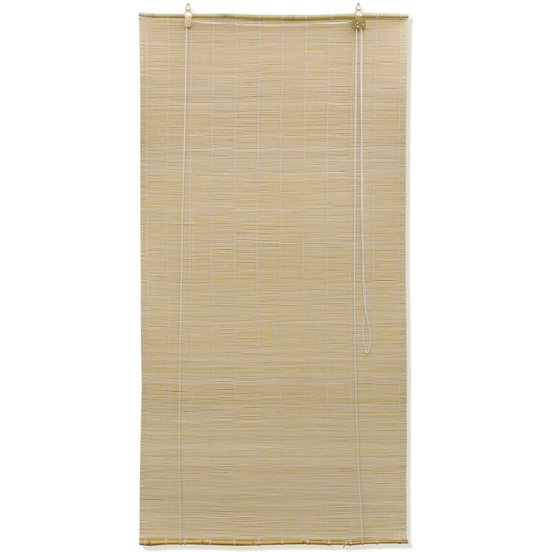 Store roulant en bambou 80 x 220 cm Naturel - Inlife