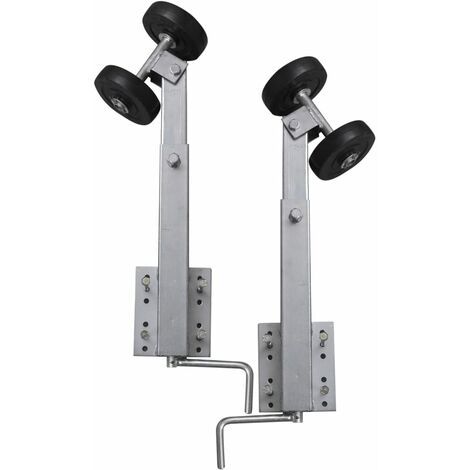 INLIFE Support à double rouleau pour remorque de bateau 2 pcs 59-84 cm