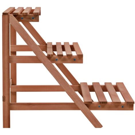 INLIFE Support pour plantes Bois de cèdre 48 x 45 x 40 cm à 3 niveaux