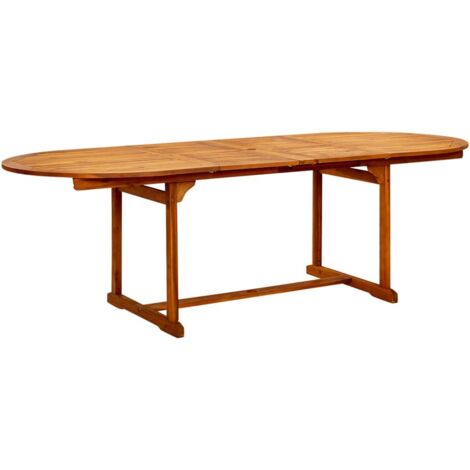 INLIFE Table à dîner de jardin (160-240)x100x75cm Bois d'acacia massif
